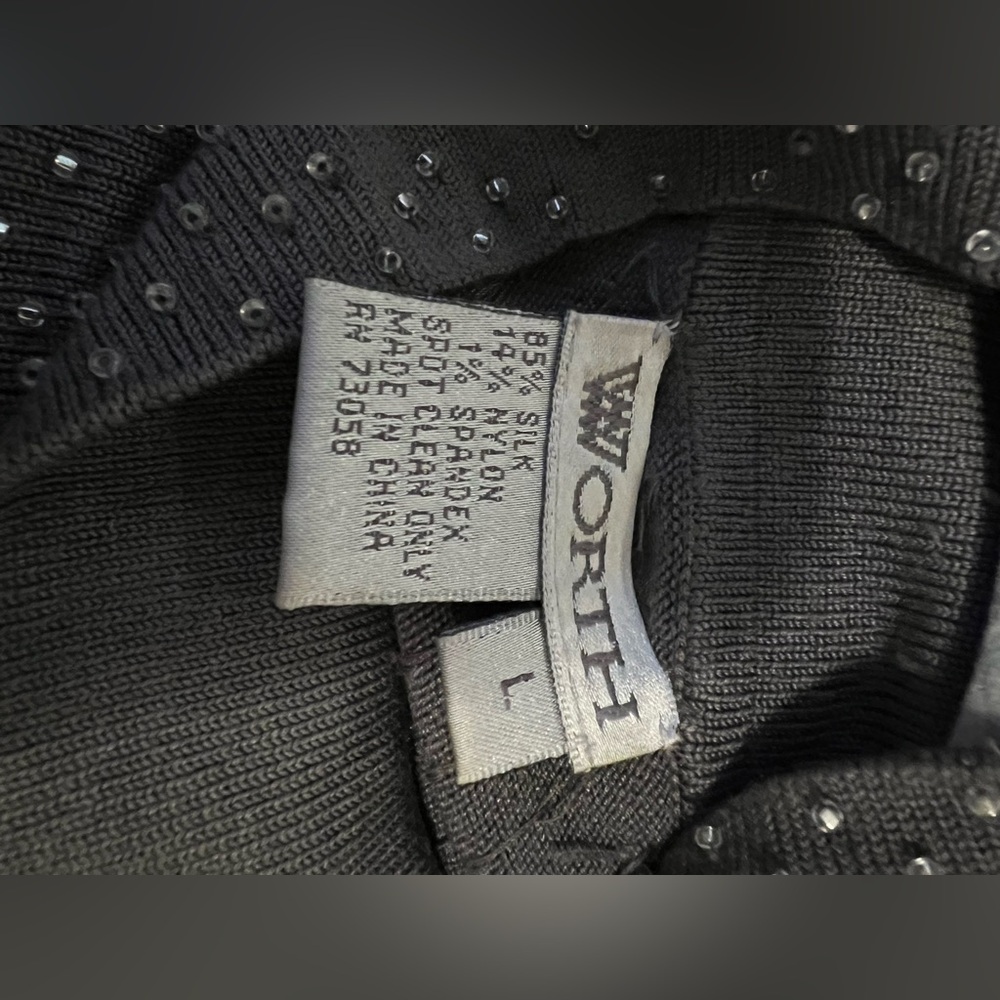 Worth Collection Gray Silver Dot Stud Detail Mock… - image 5